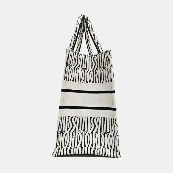 Book Tote Medium Canvas White