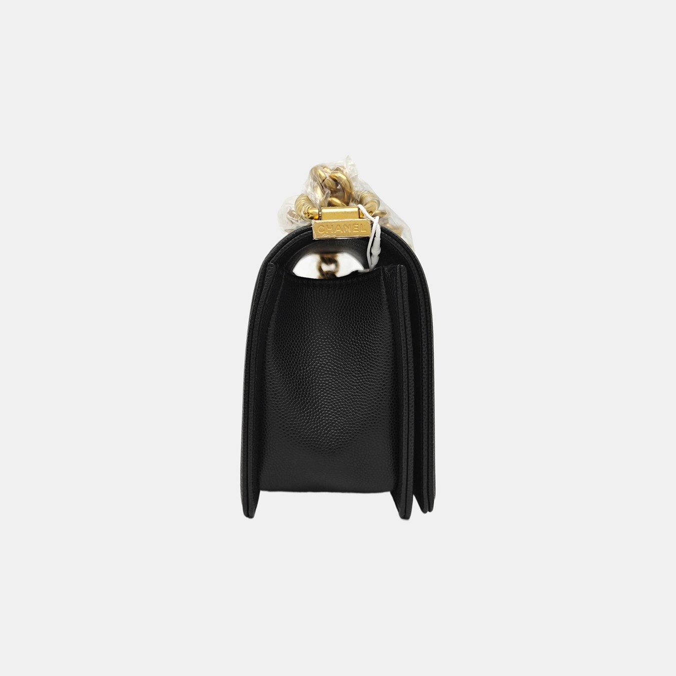 BOY CHANEL Mini Quilted Calfskin Black