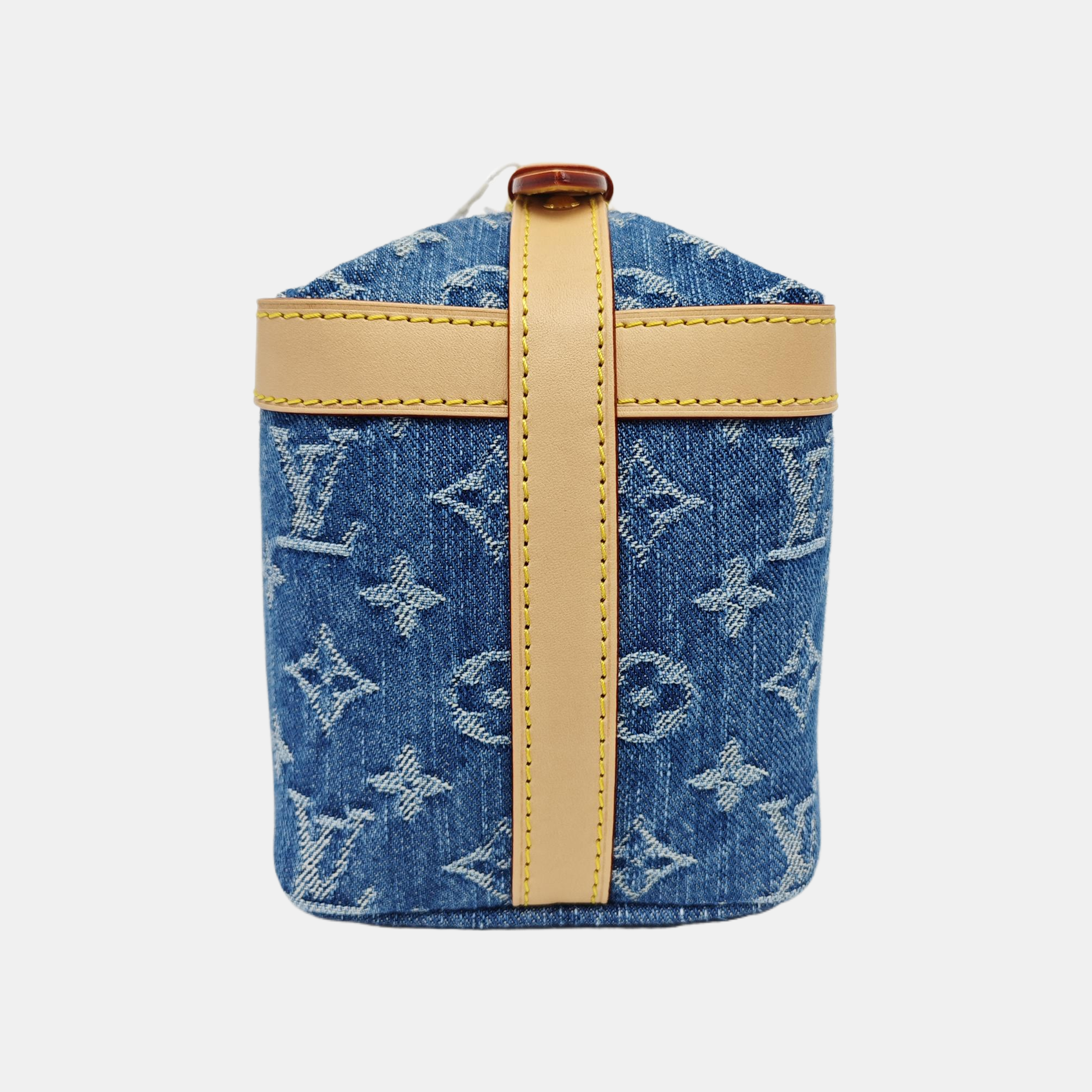 Monogram Denim Top Handle Bag Blue