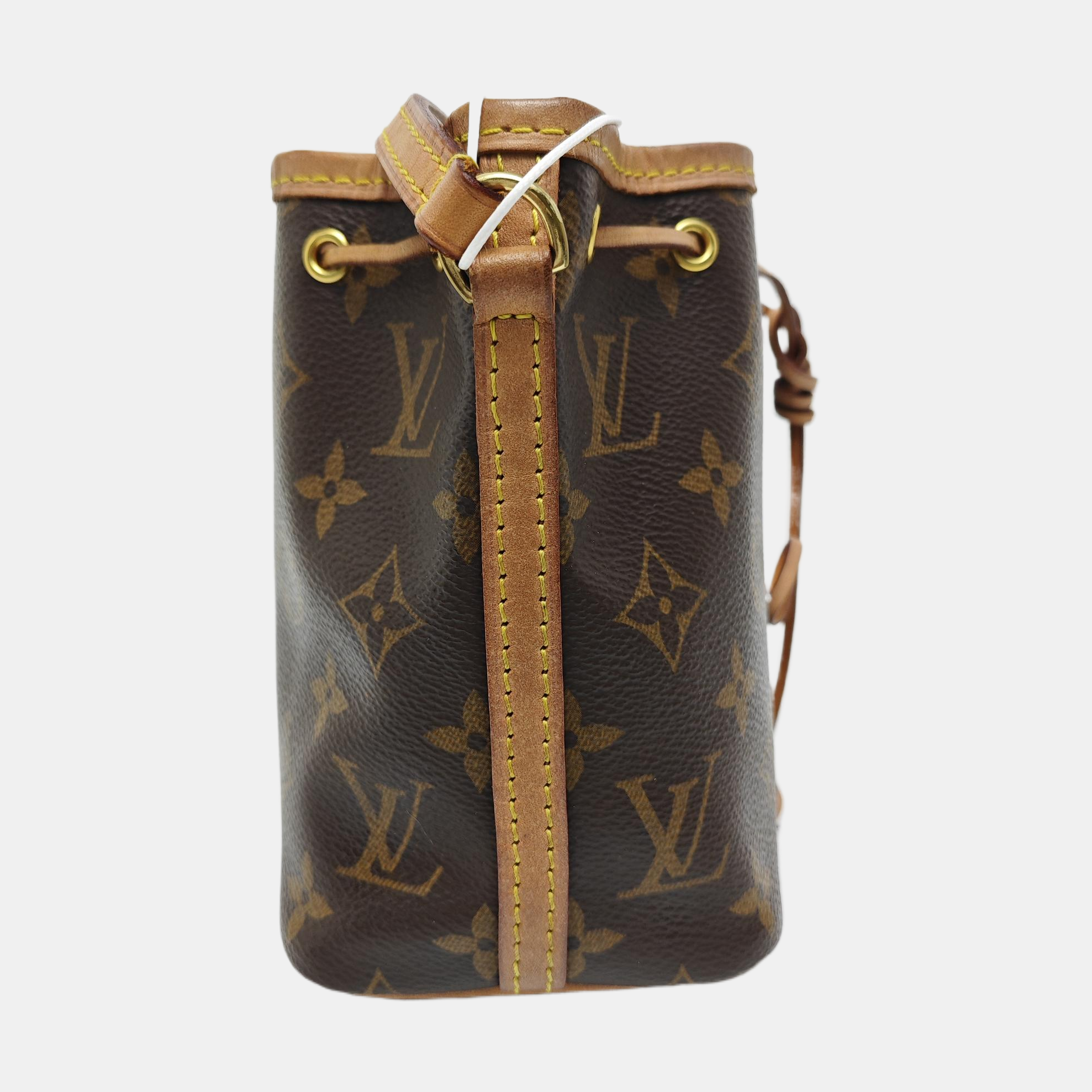 NÉONOÉ Nano Monogram Coated Canvas Brown