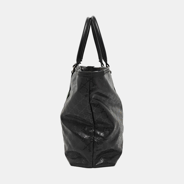 Rania Monogram Coated Canvas Black