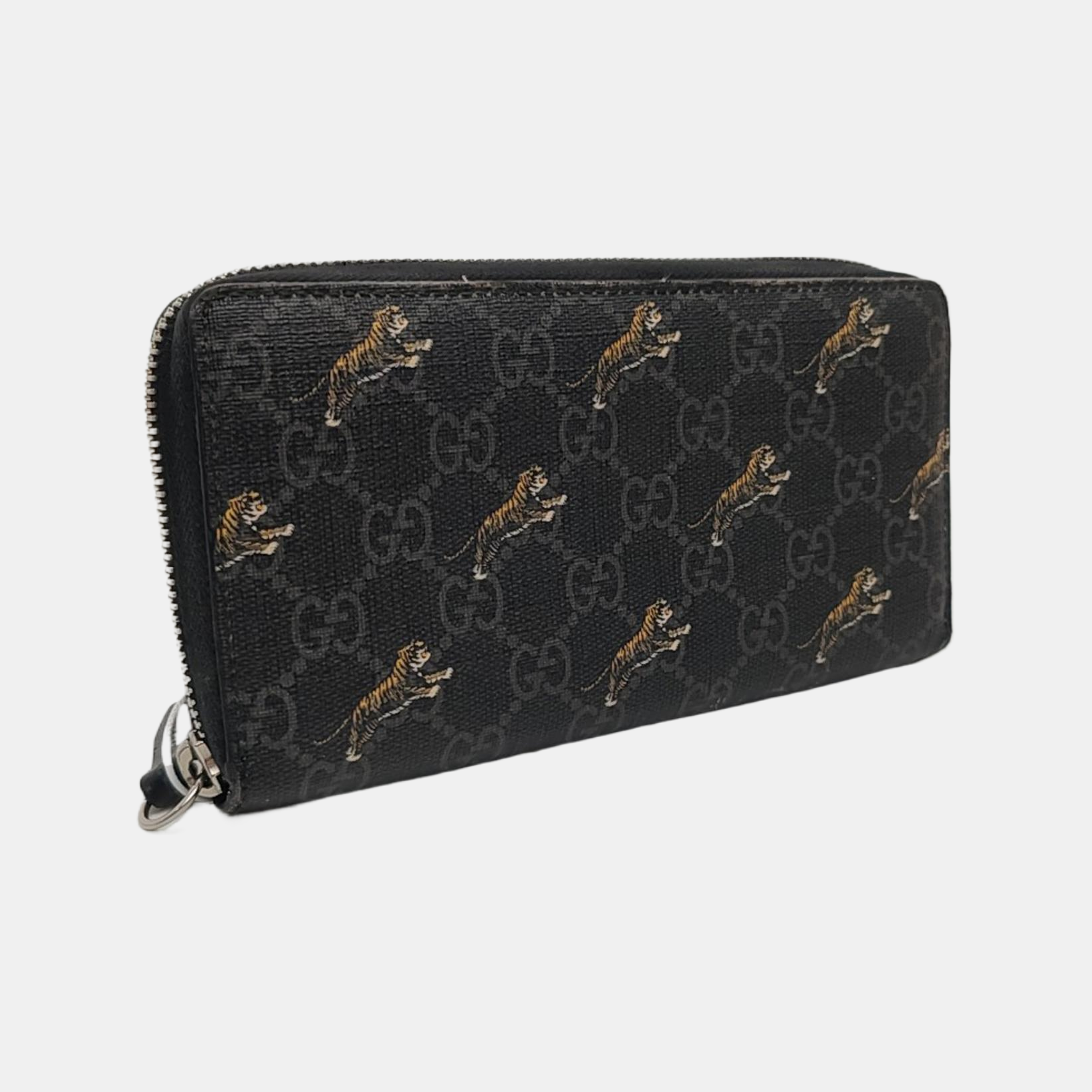 Monogram Coated Canvas Clutch Black