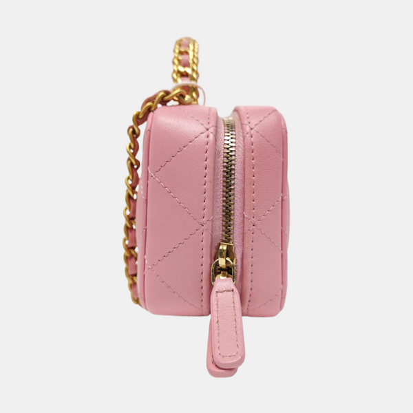 Quilted Lambskin Shoulder Bag Red