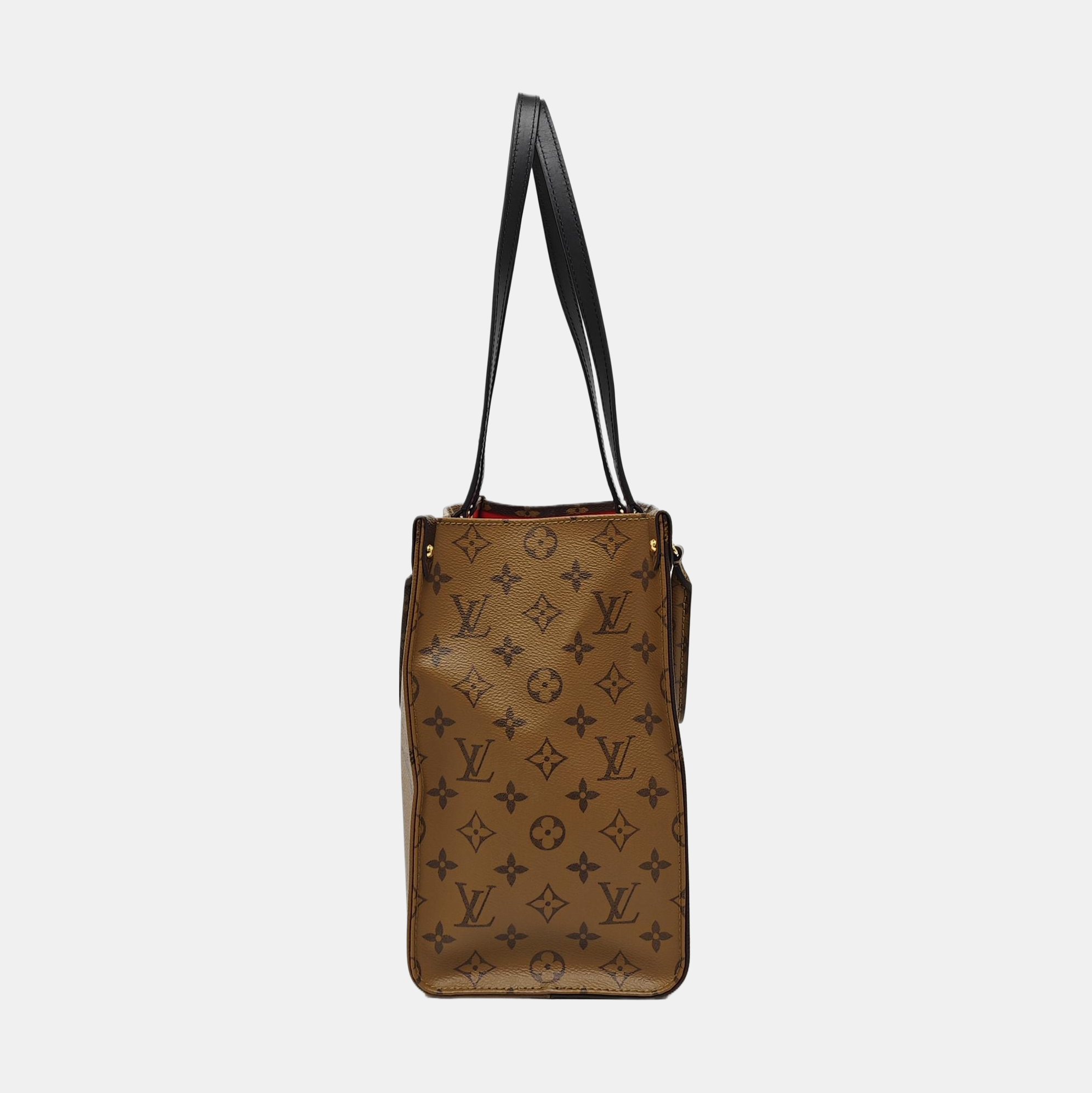 ONTHEGO MM Monogram Coated Canvas Brown