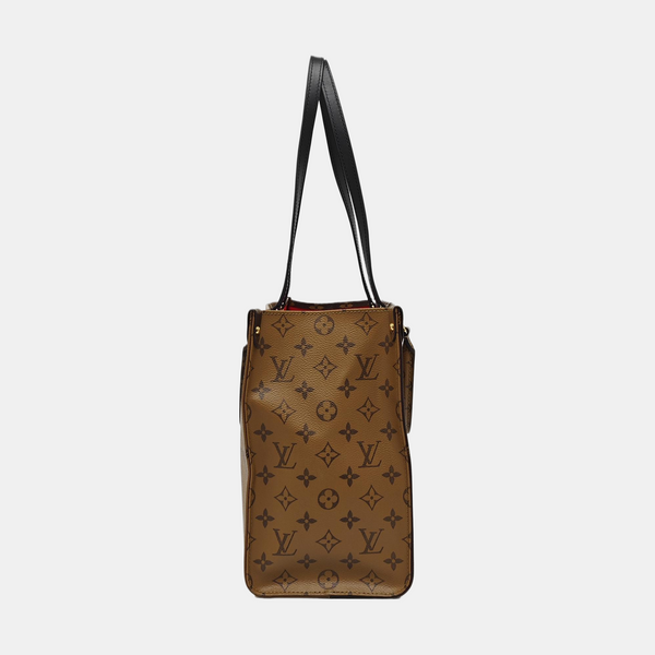 ONTHEGO MM Monogram Coated Canvas Brown