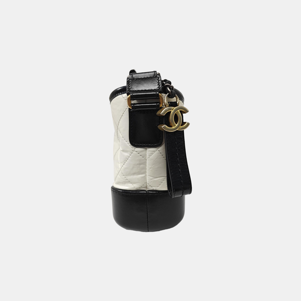 GABRIELLE Small Quilted Calfskin White
