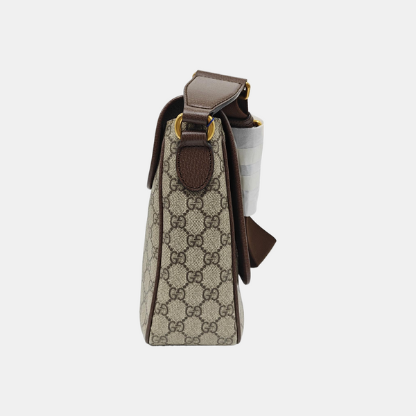 Ophidia Small Monogram Coated Canvas Beige