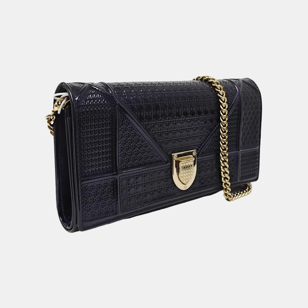 Authenticated pre-owned  Diorama Calfskin Blue - Shoulder Bag at Looply