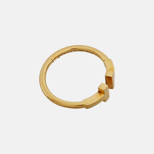 Tiffany T 18k Rose Gold Ring EU 50