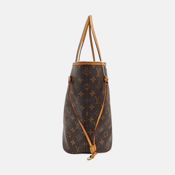 NEVERFULL MM Monogram Coated Canvas Brown