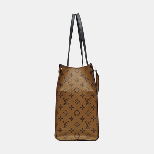 ONTHEGO MM Monogram Coated Canvas Brown