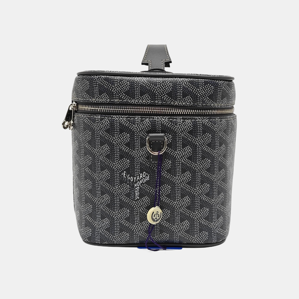 Coated Canvas Top Handle Bag Gray