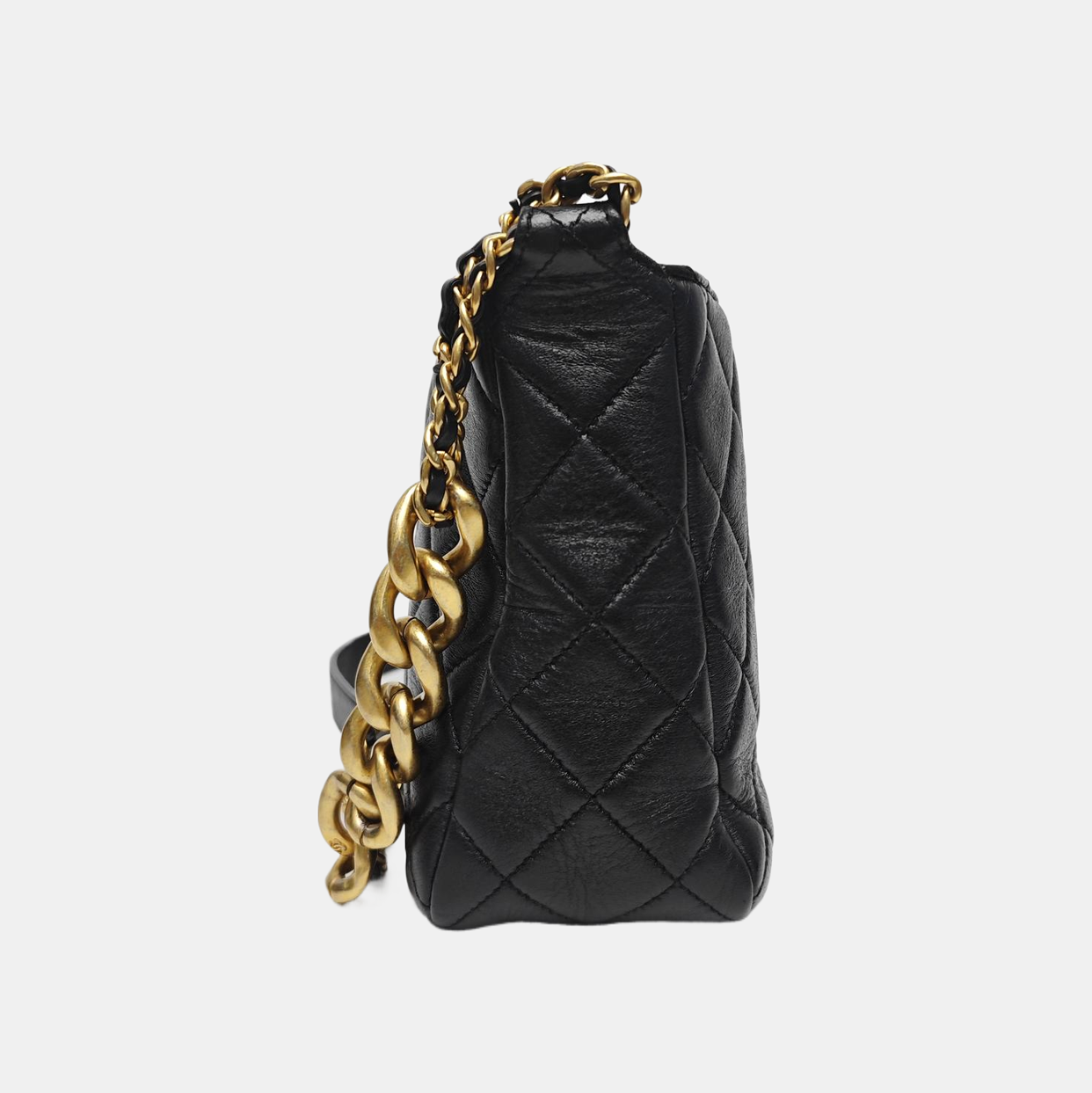 Quilted Lambskin Crossbody Bag Black