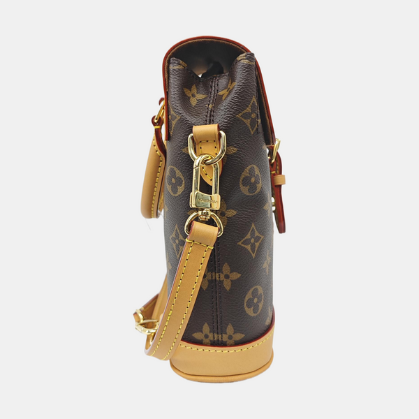SOHO Mini Monogram Coated Canvas Brown