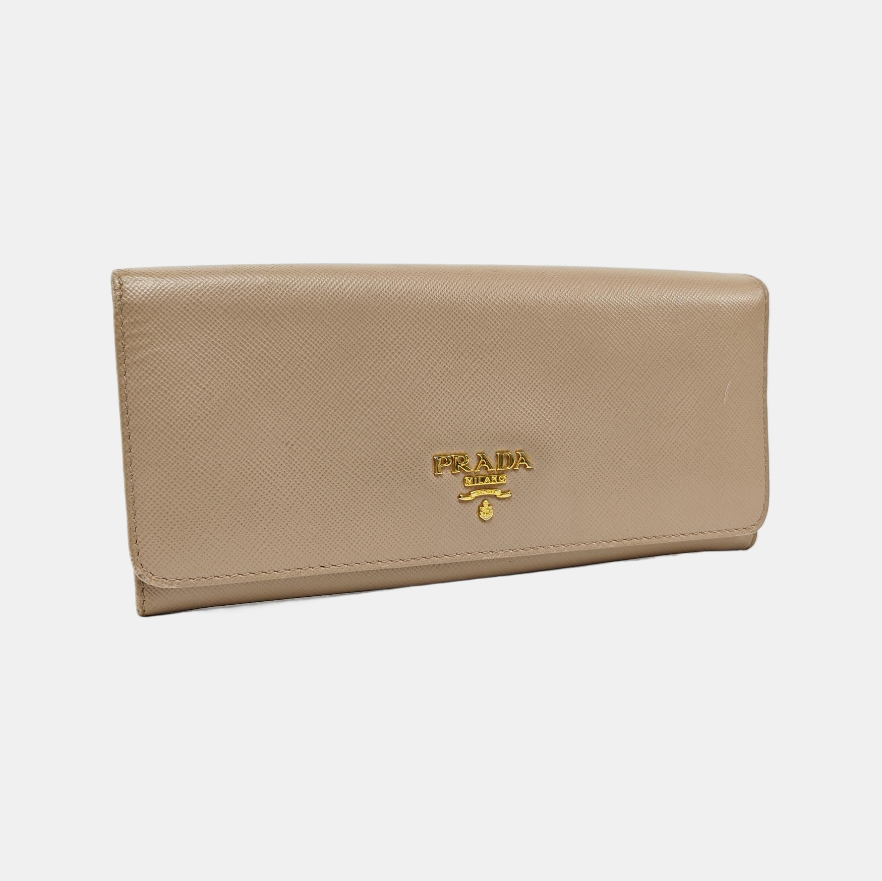 Saffiano Calfskin Wallet Beige