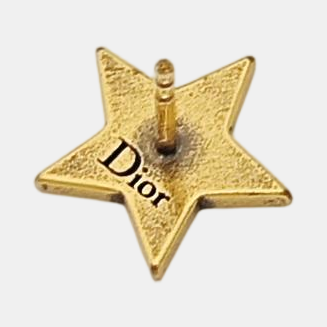 Dior Star Metal Gold Earrings