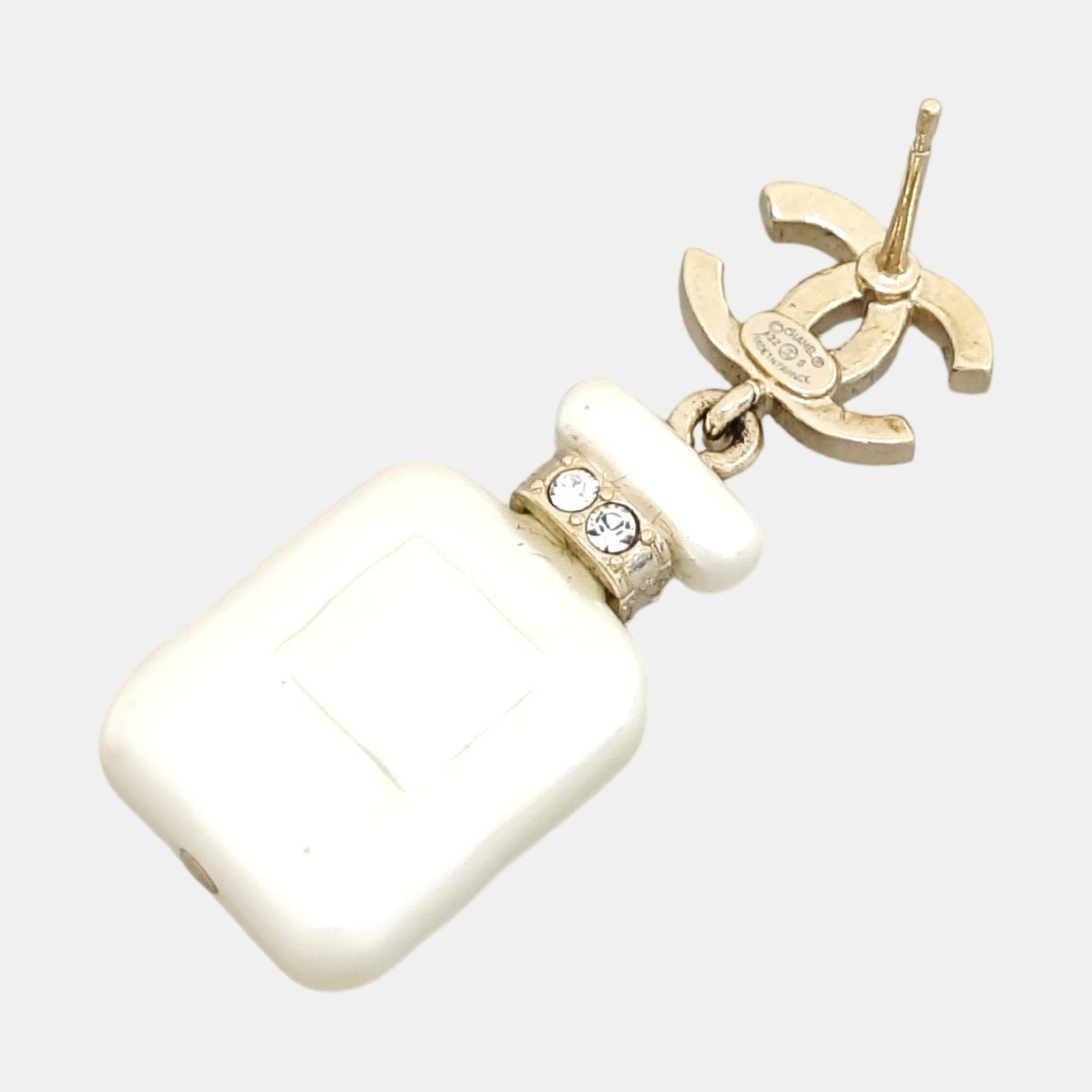 Metal White Stud Earrings