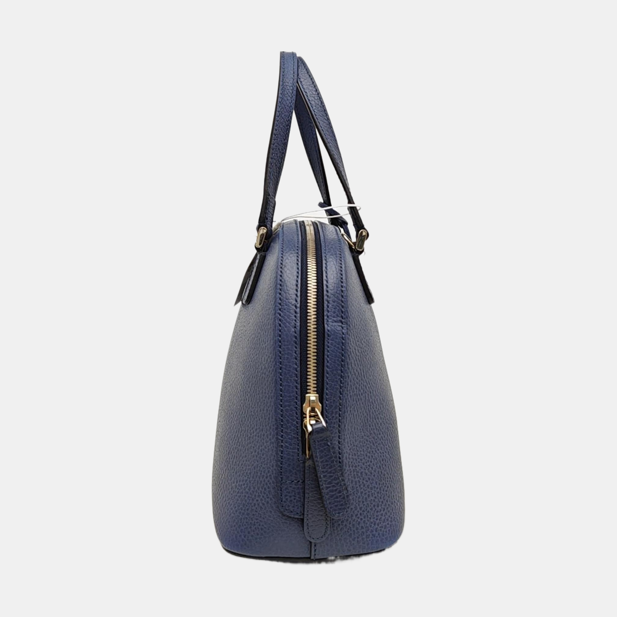 Calfskin Shoulder Bag Blue