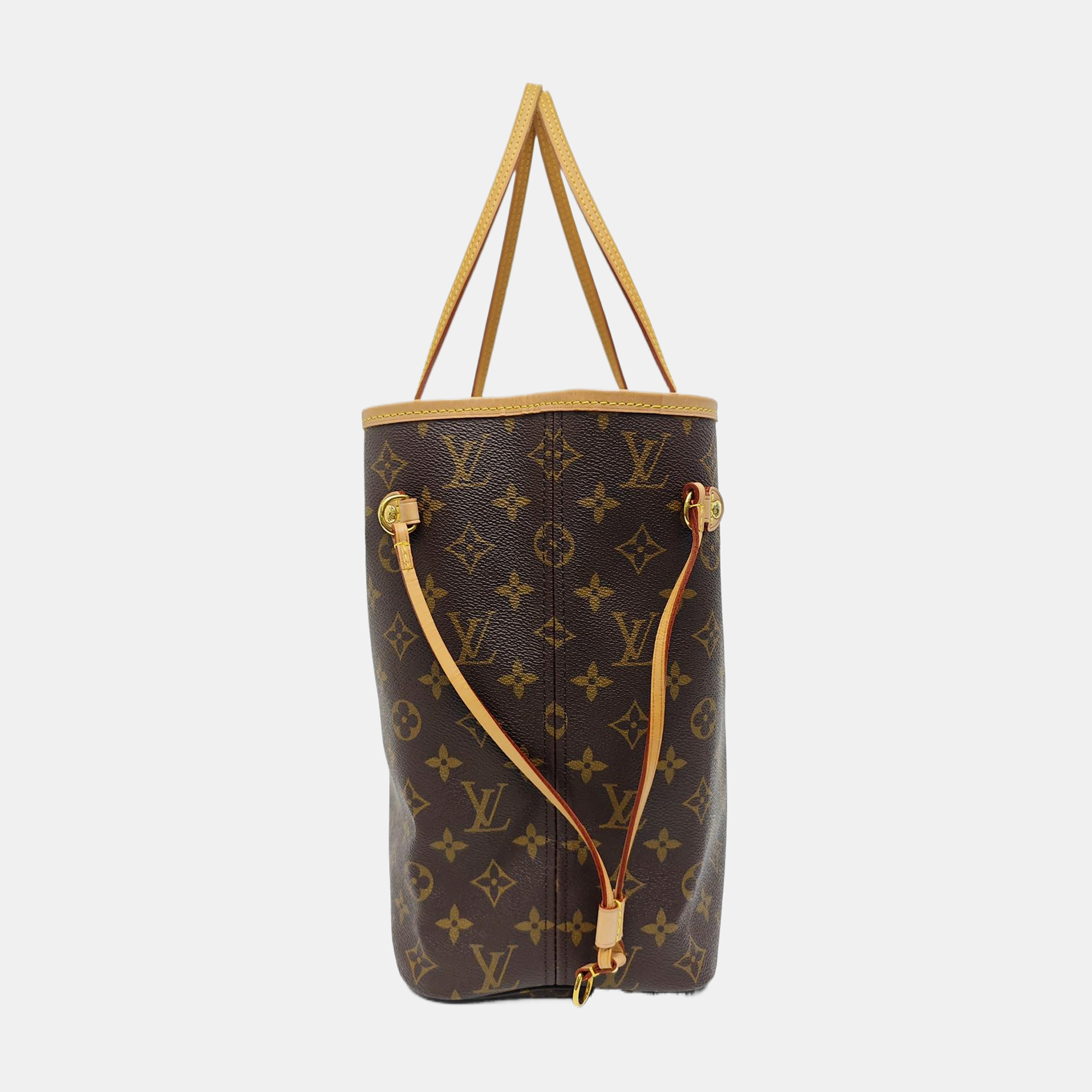 NEVERFULL MM Monogram Coated Canvas Brown