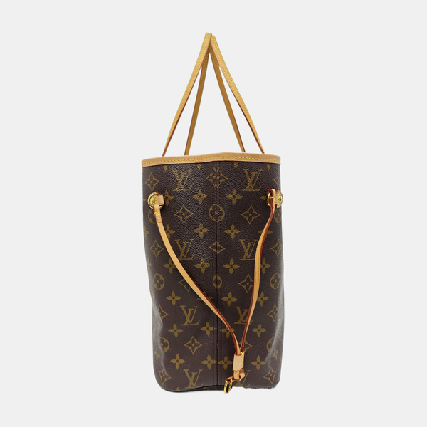 NEVERFULL MM Monogram Coated Canvas Brown
