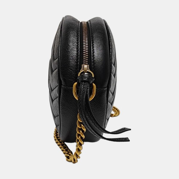 GG Marmont Mini Quilted Calfskin Black