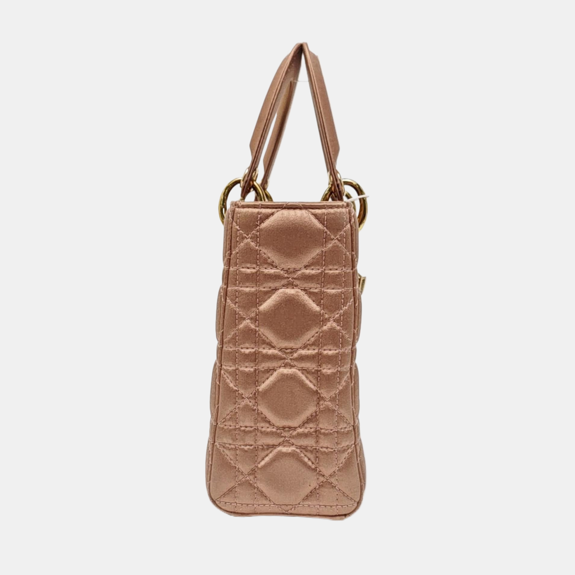 Lady Dior Small Cannage Silk Satin Pink