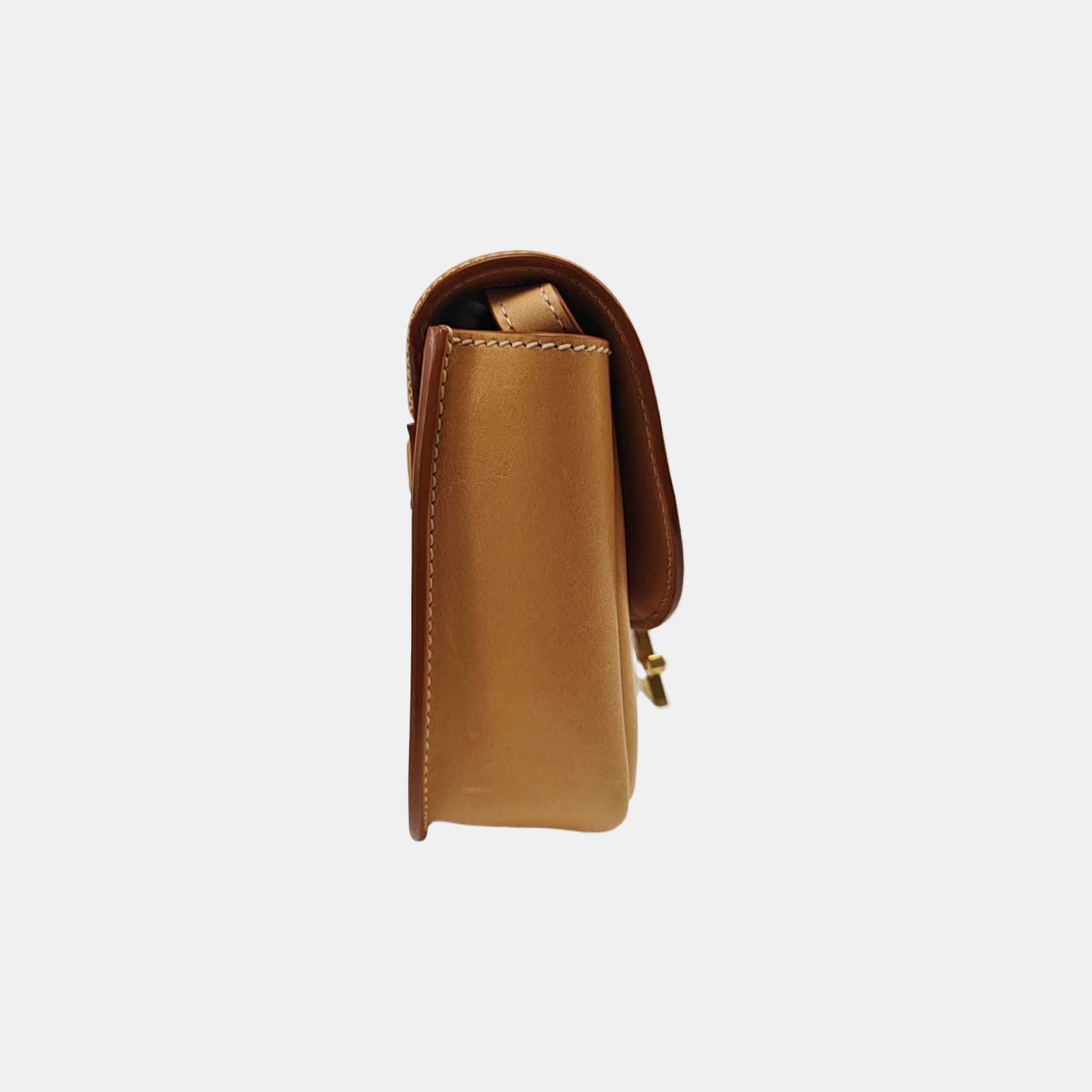 Authenticated pre-owned  KAIA Small Calfskin Brown - Shoulder Bag at Looply