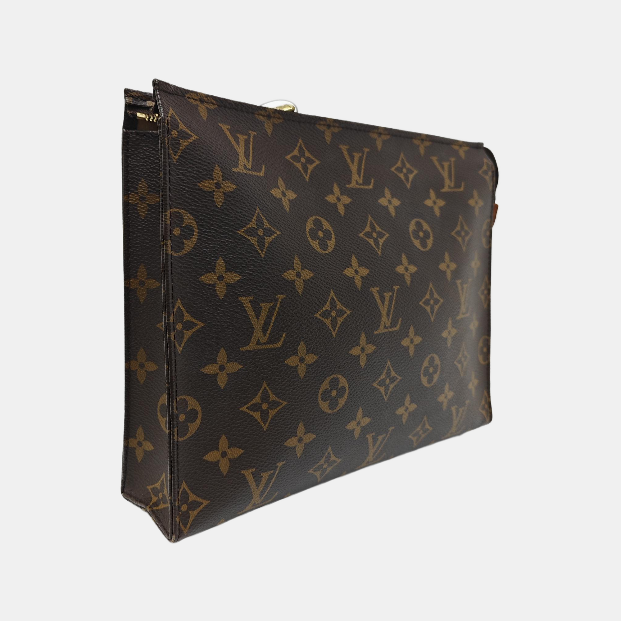 TOILET POCKET 26 Monogram Coated Canvas Brown