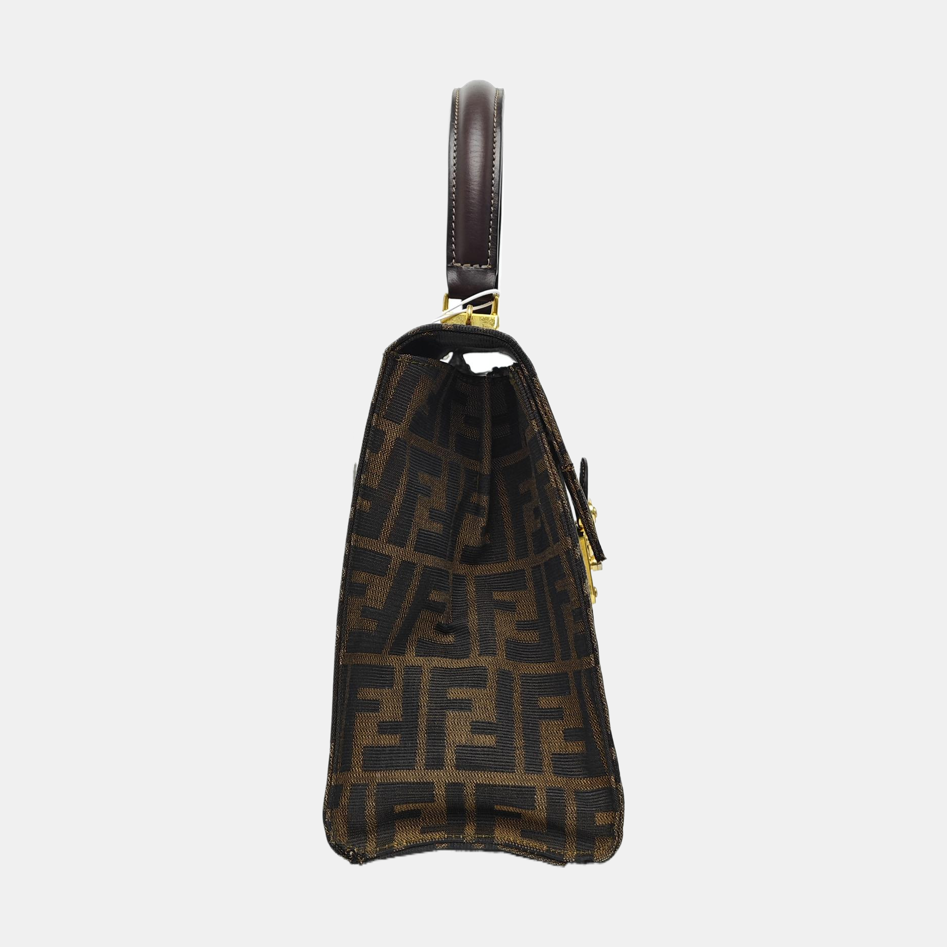 Canvas Top Handle Bag Brown