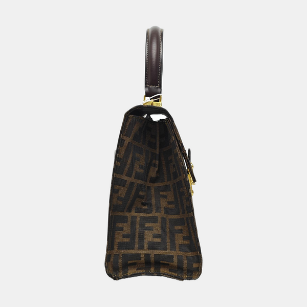 Canvas Top Handle Bag Brown
