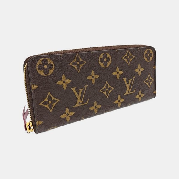 CLÉMENCE Monogram Coated Canvas Brown Wallet