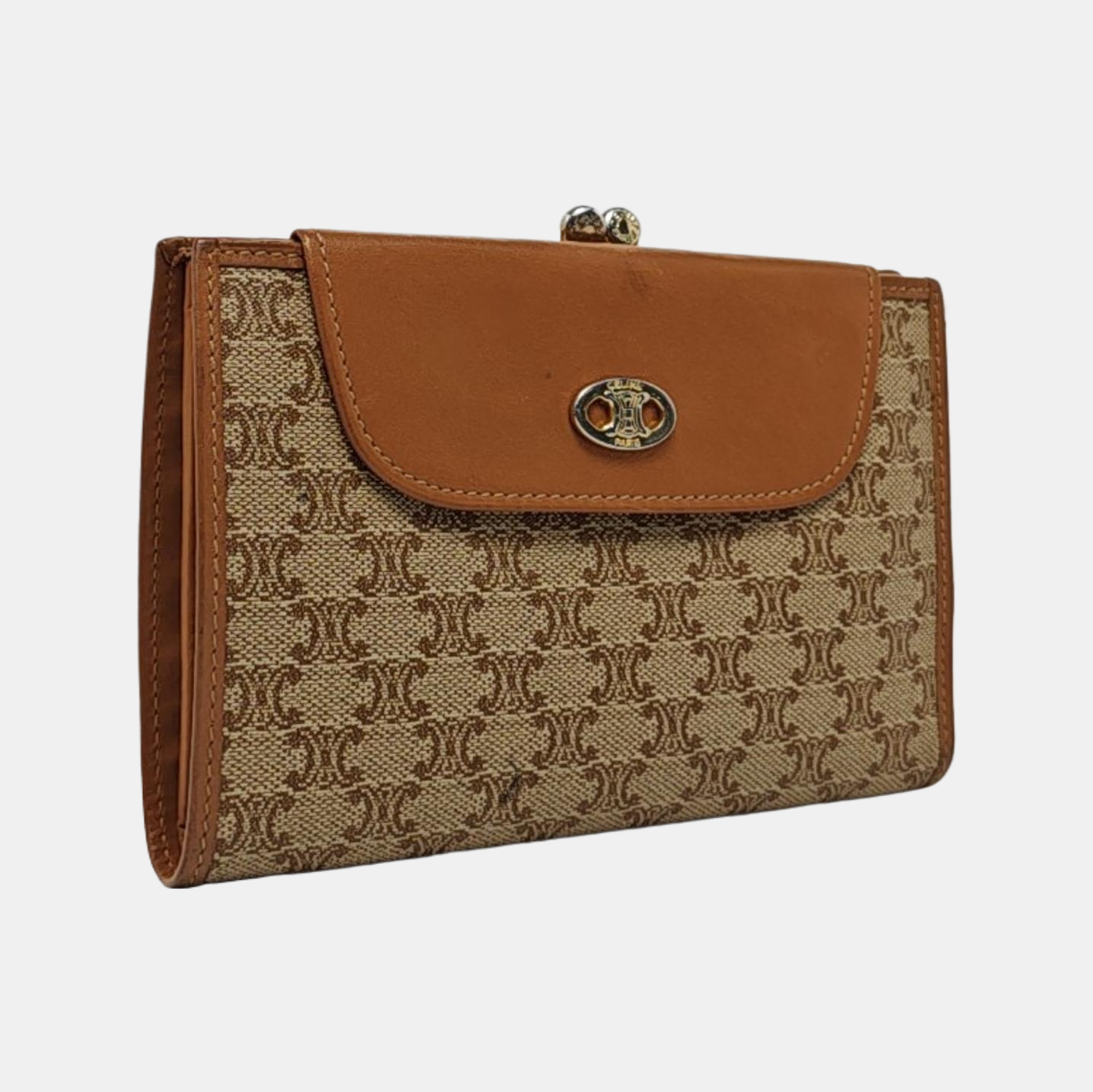 Coated Canvas Wallet Brown