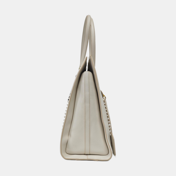 Calfskin Tote Bag White