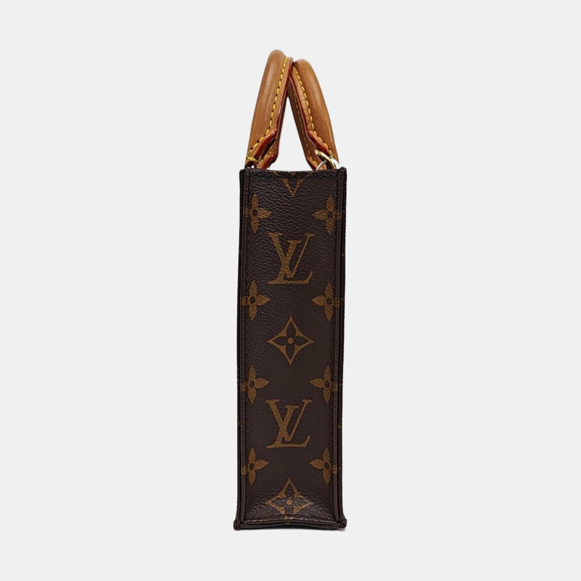 SAC PLAT Mini Monogram Coated Canvas Brown