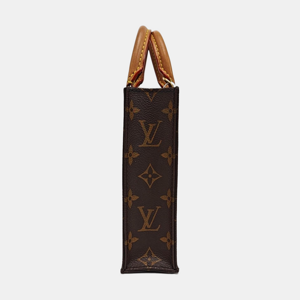 SAC PLAT Mini Monogram Coated Canvas Brown