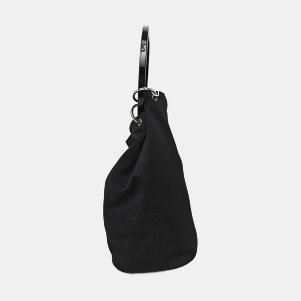 Fabric Top Handle Bag Black