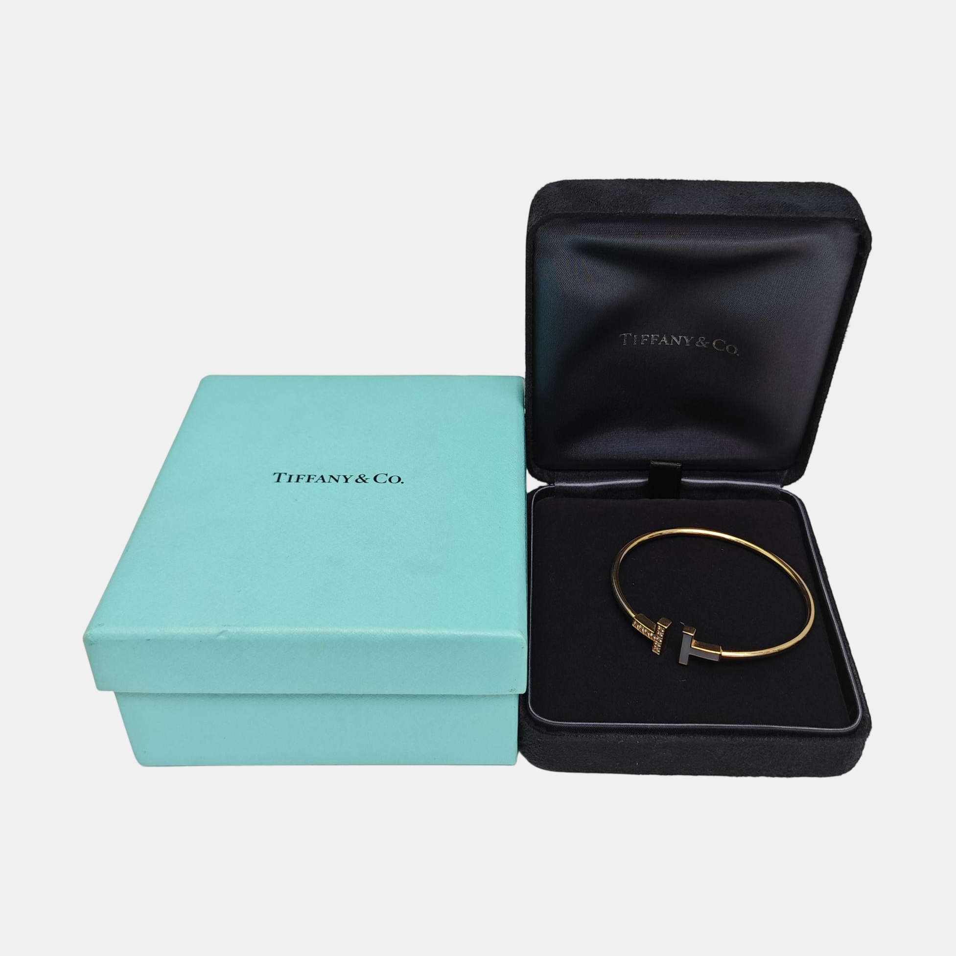 Tiffany T 18k Rose Gold Bangle