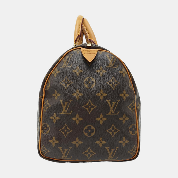 SPEEDY 30 Monogram Coated Canvas Brown