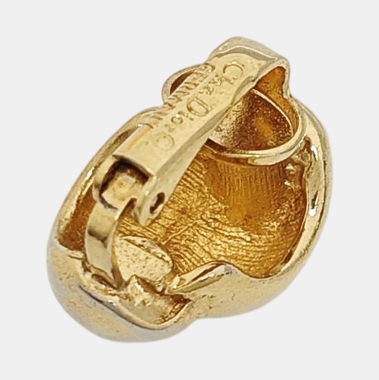 Metal Gold Clip On Earrings