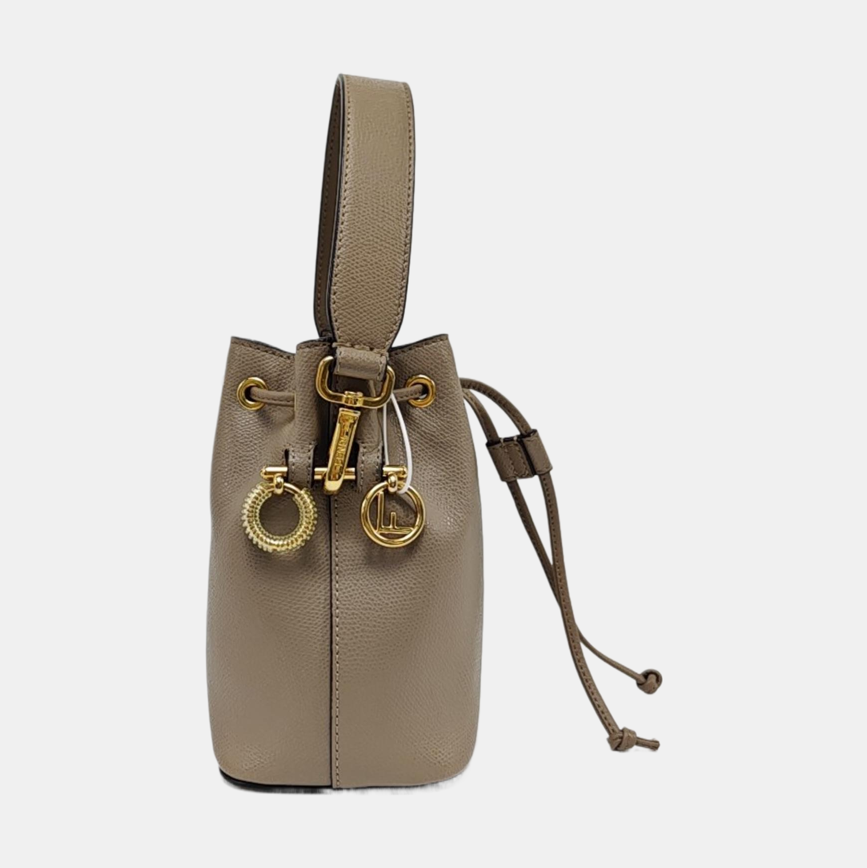Authenticated pre-owned  Mon Tresor Mini Calfskin Gray - Bucket Bag at Looply