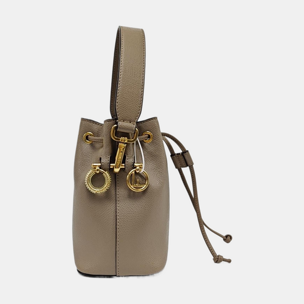 Authenticated pre-owned  Mon Tresor Mini Calfskin Gray - Bucket Bag at Looply