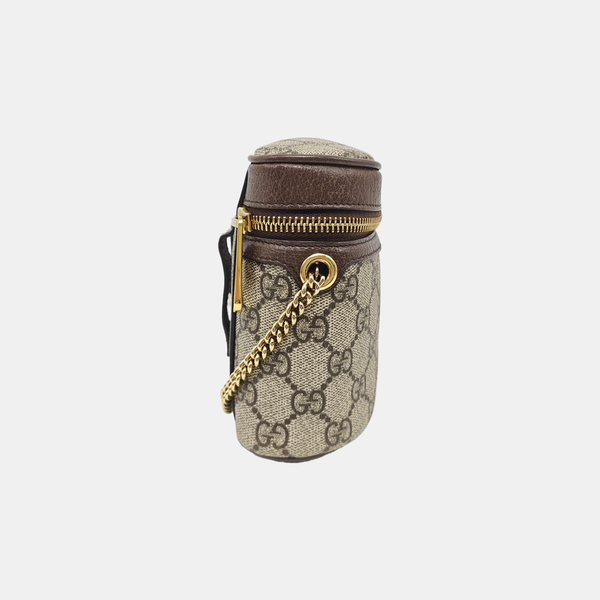 Coated Canvas Shoulder Bag Brown