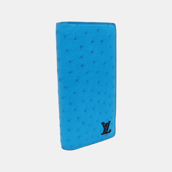 BRAZZA Ostrich Blue Wallet