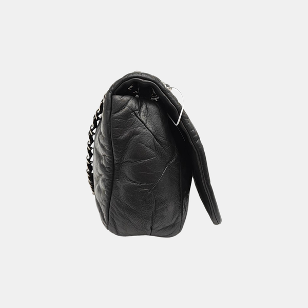 Calfskin Shoulder Bag Black
