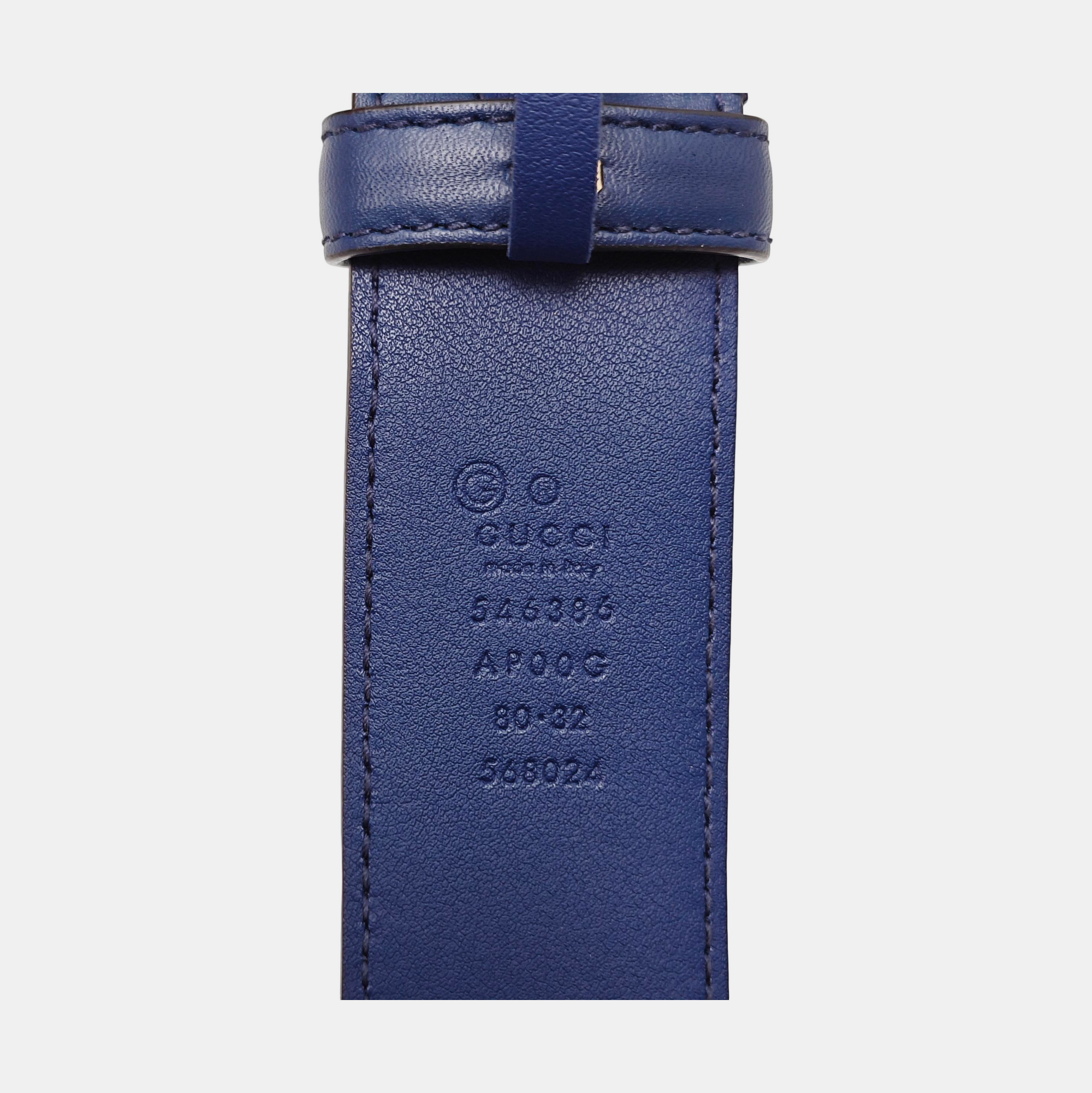 Leather Belt Blue