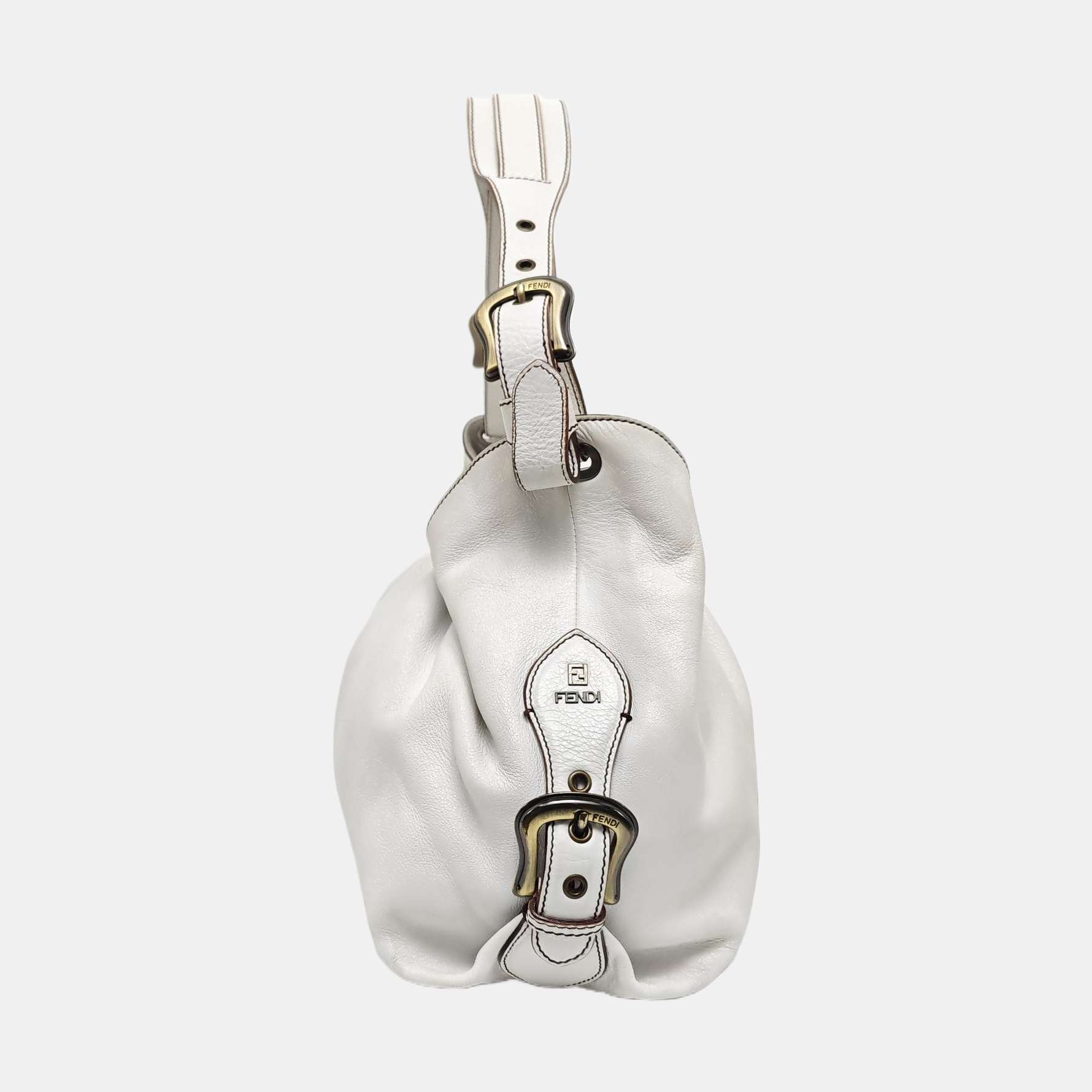 Calfskin Shoulder Bag White