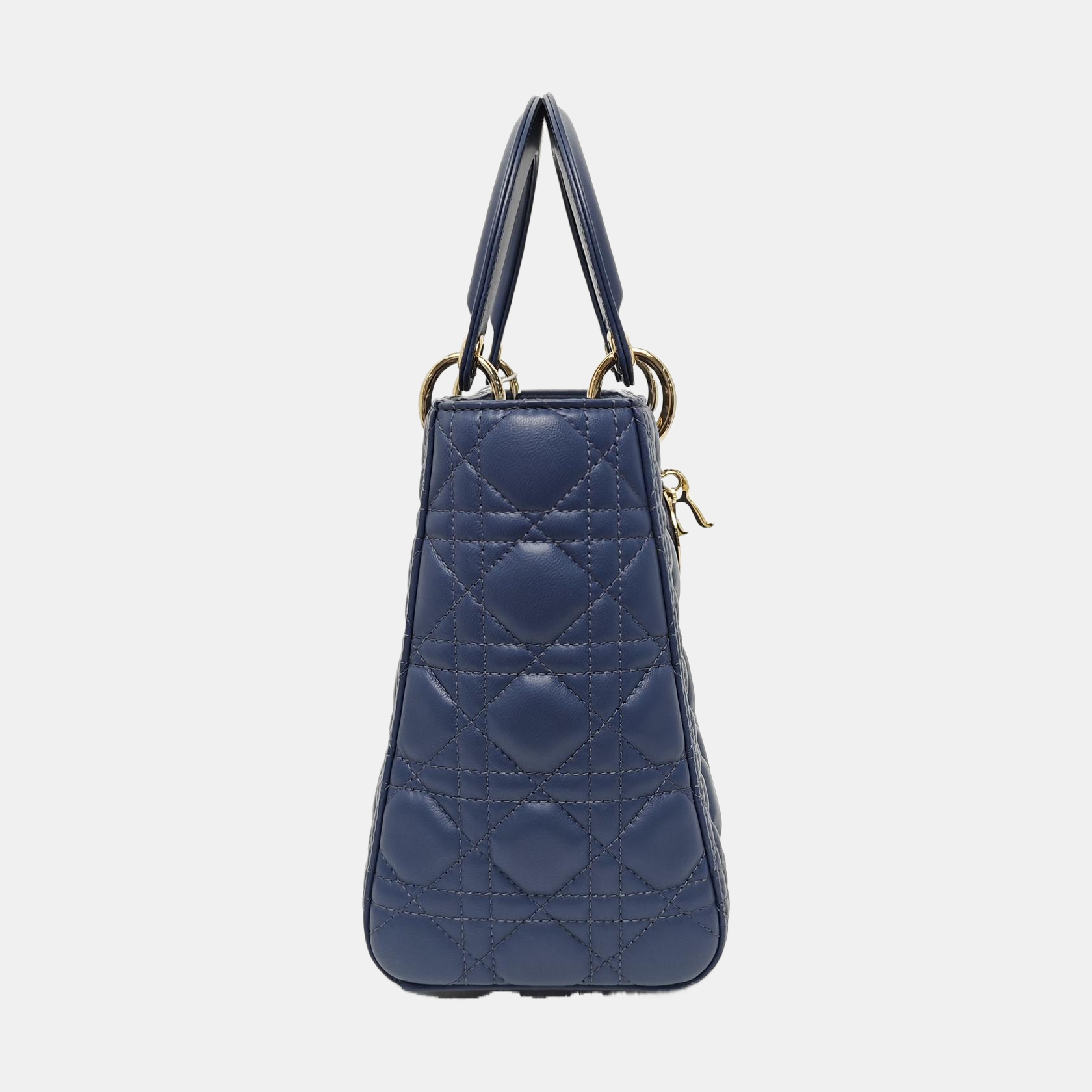 Lady Dior Medium Cannage Lambskin Blue