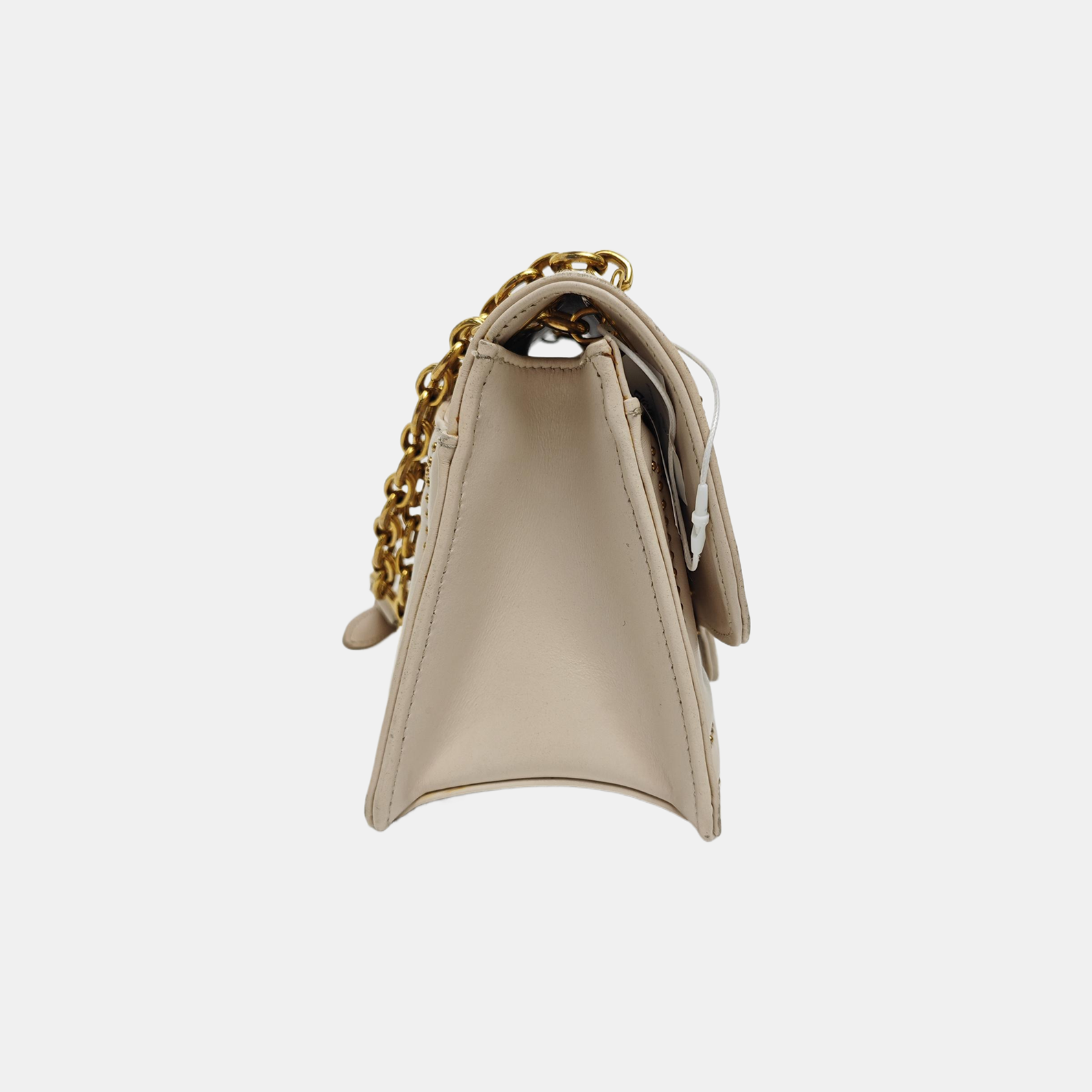 Gancini Quilted Calfskin White