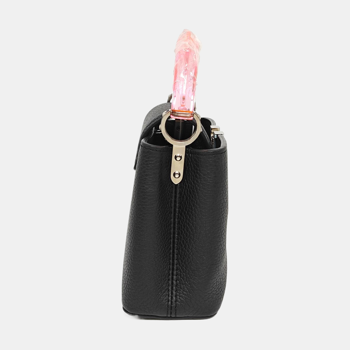 Authenticated pre-owned  CAPUCINES Mini Calfskin Black - Shoulder Bag at Looply