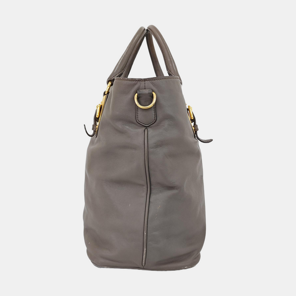 Calfskin Tote Bag Gray